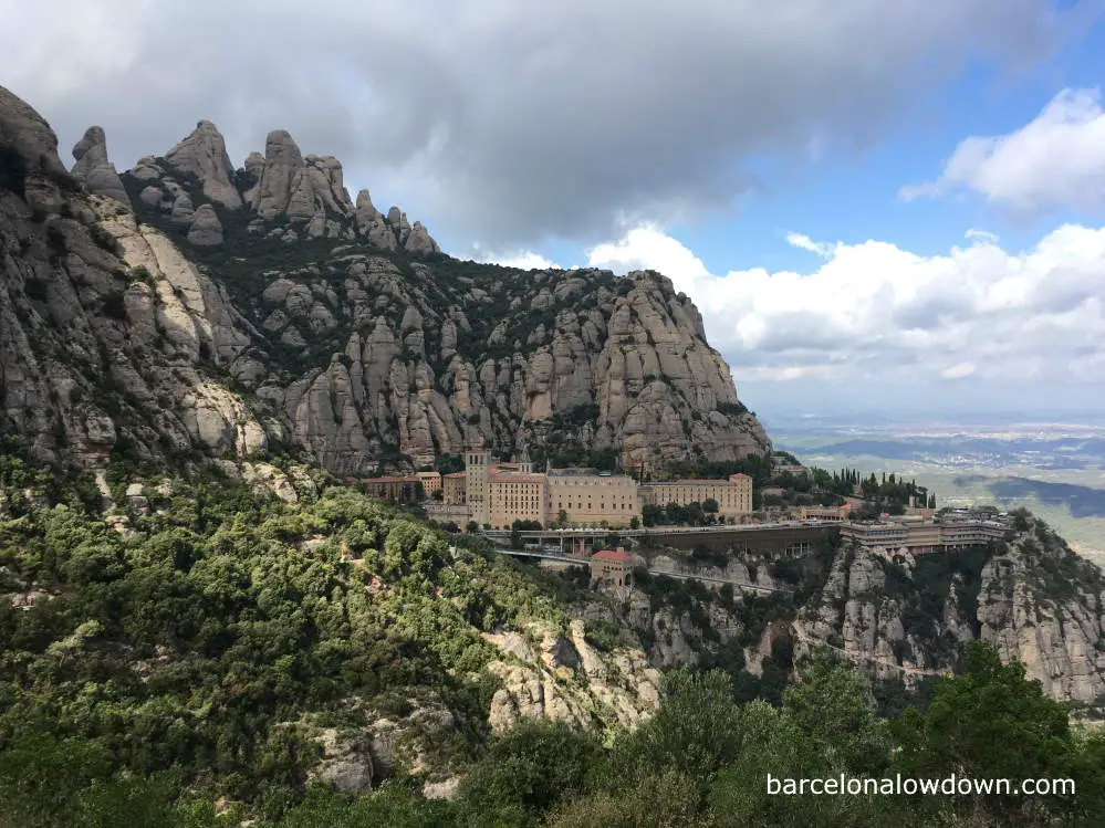 The Monserrat monastery viewed from St Michael's cross