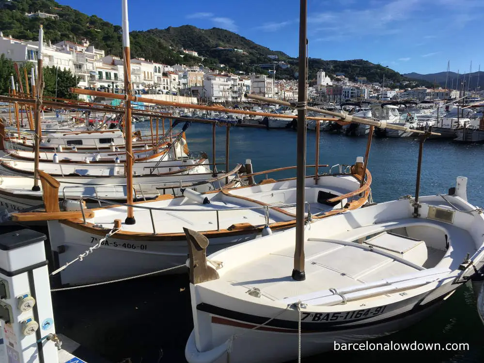 Traditional white fishing boats