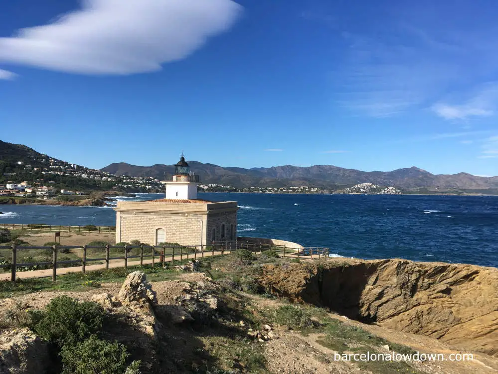 a small lighthouse on the Costa Brava, Spain