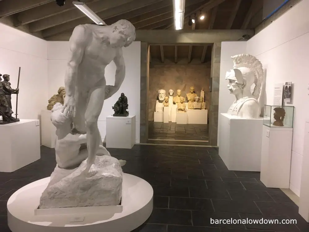 Statues in the Garrotxa Museum in Olot, Spain
