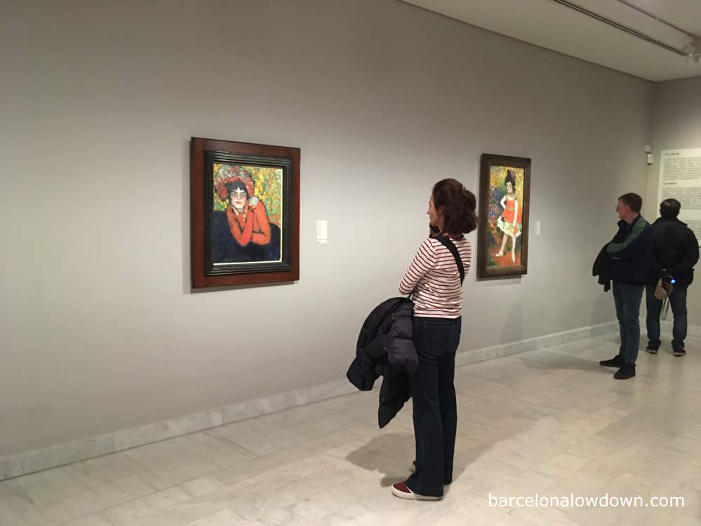 A woman admiring a painting by Pablo Picasso, Barcelona