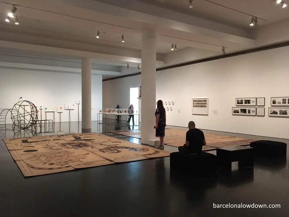 One of the exhibition halls in the MACBA Contemporary Art Museum. Barcelona