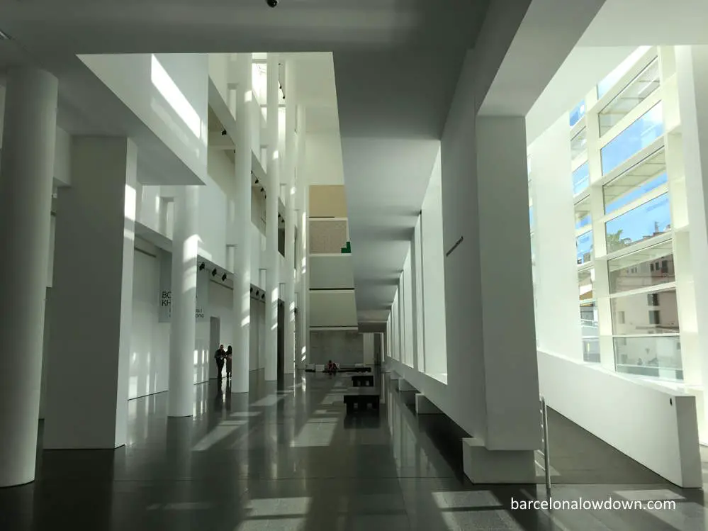 The vestibule at the MACBA Contemporary Art Museum. Barcelona