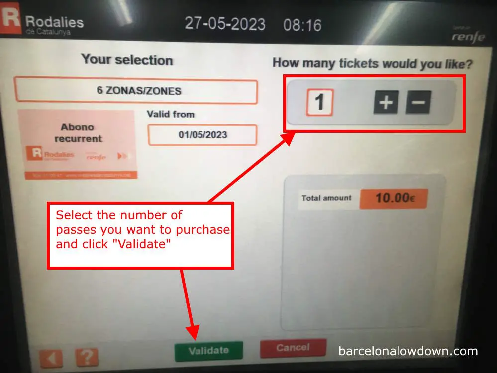 How to purchase the RENFE frequent travellers rail pass, step 6