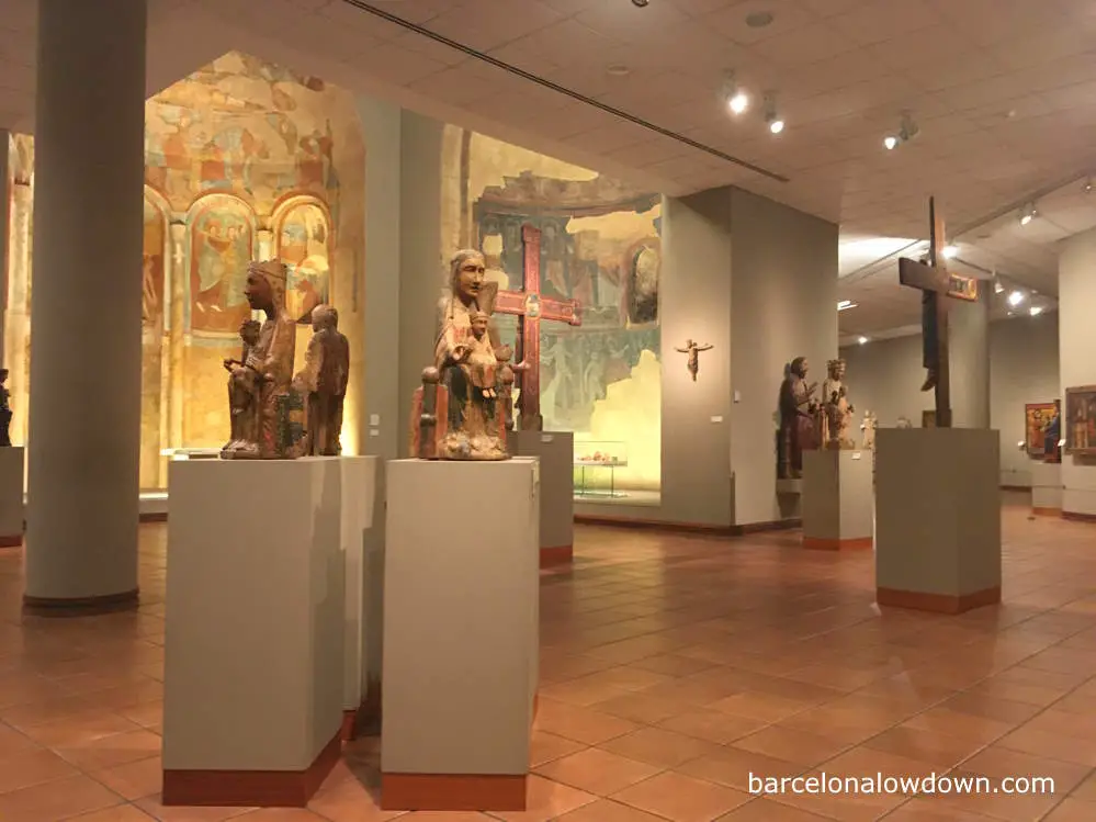 Statues of the Virgin Mary in a museum in Vic, Spain