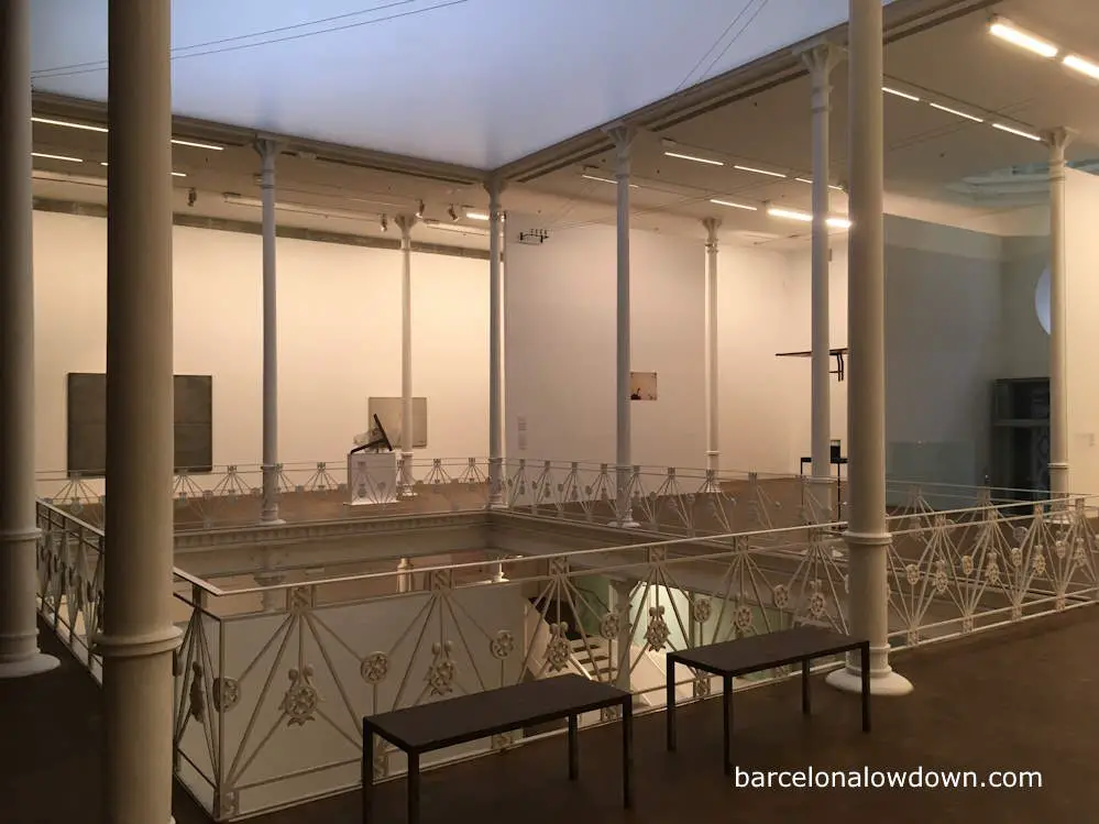 The open plan interior of the Fundació Antoni Tàpies museum in Barcelona
