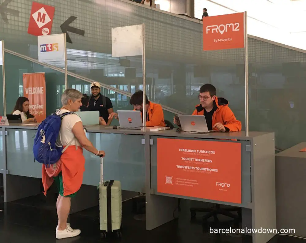 Moventis trasnfer desk at Barcelona Airport Terminal 2