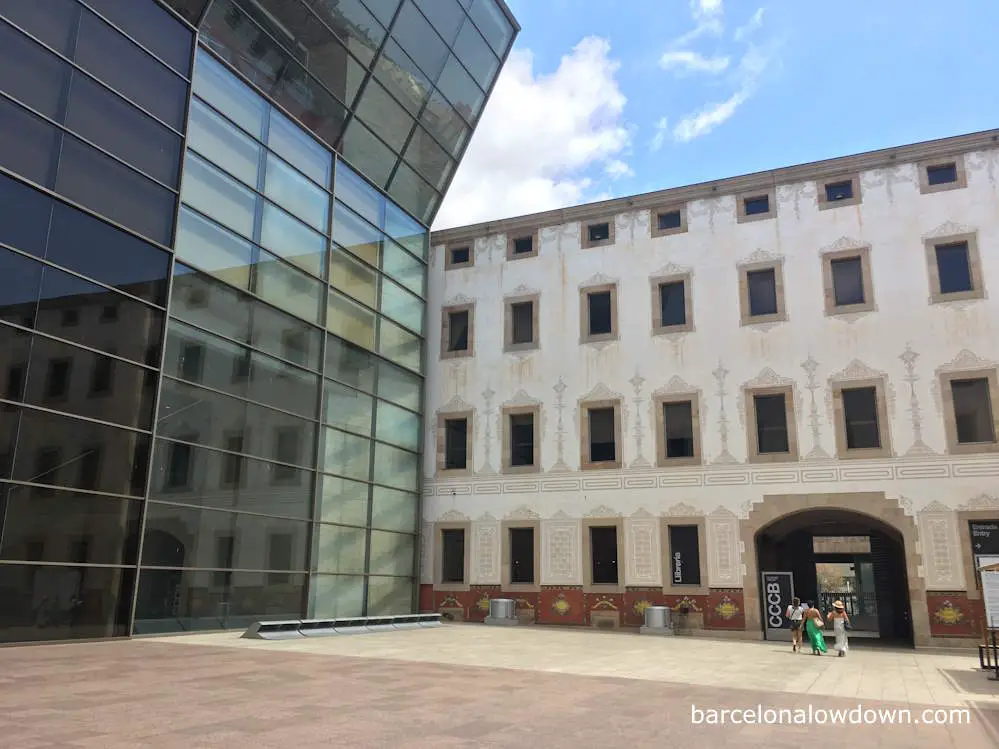 The interior courtyard of the CCCB museum Barcelona