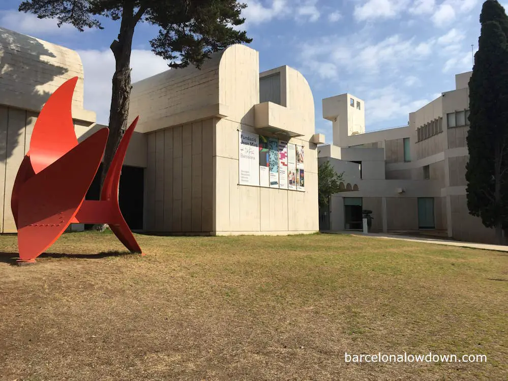 Entrance to the Fundació Joan Miró art museum in Barcelona