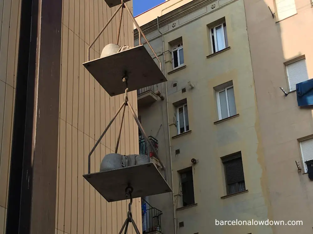 A large iron sculpture in the Barceloneta neighbourhood of Barcelona