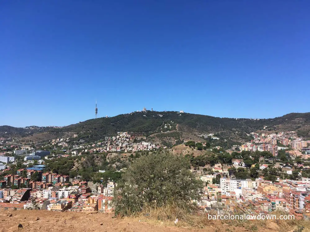 Views on the Three Hills Hiking Trail in Barcelona