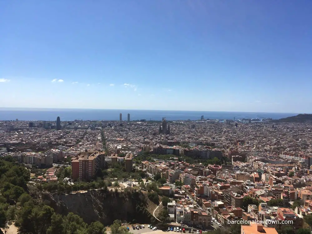 Views of Barcelona from the Turó de la Rovira