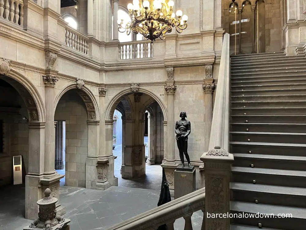 A staircase in Barcelona City Hall