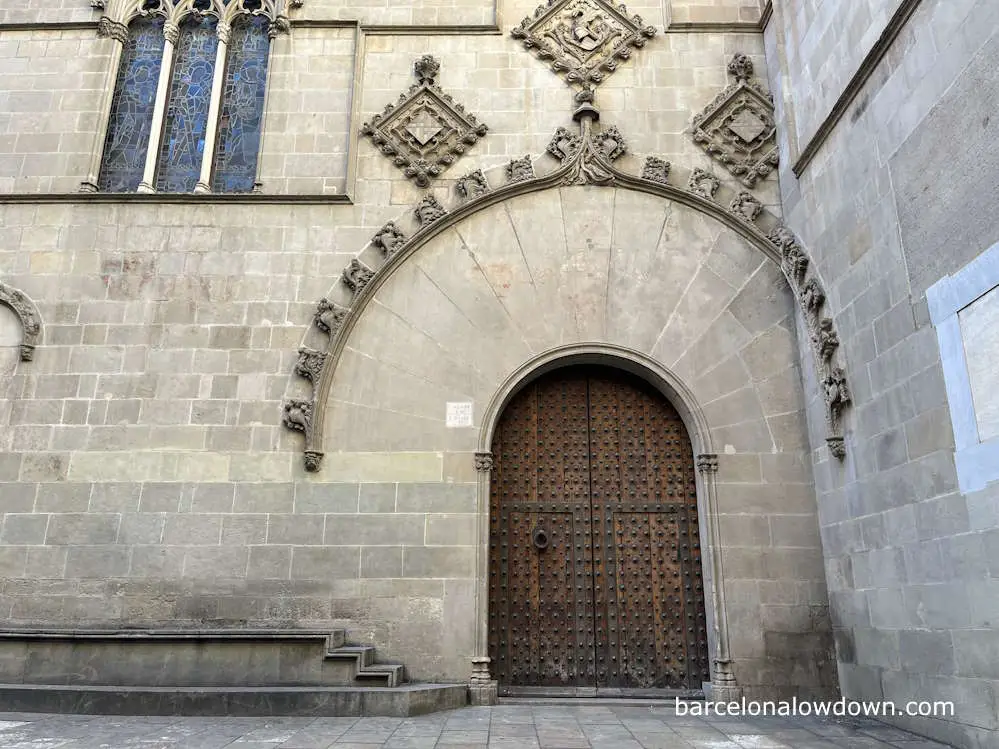The original Gothic entrance to Barcelona's Casa de la Ciutat