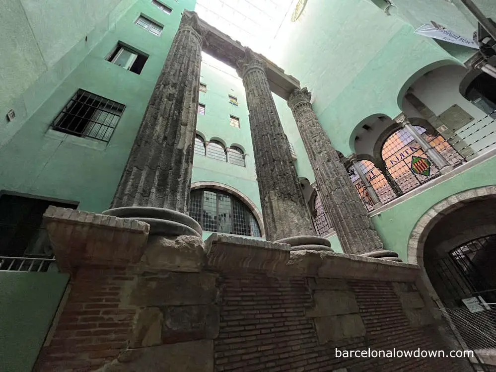 The remains of the Temple of Augustus in Barcelona's Gothic Quarter