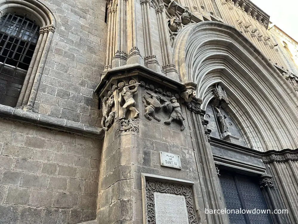 The original entrance to Barcelona Cathedral