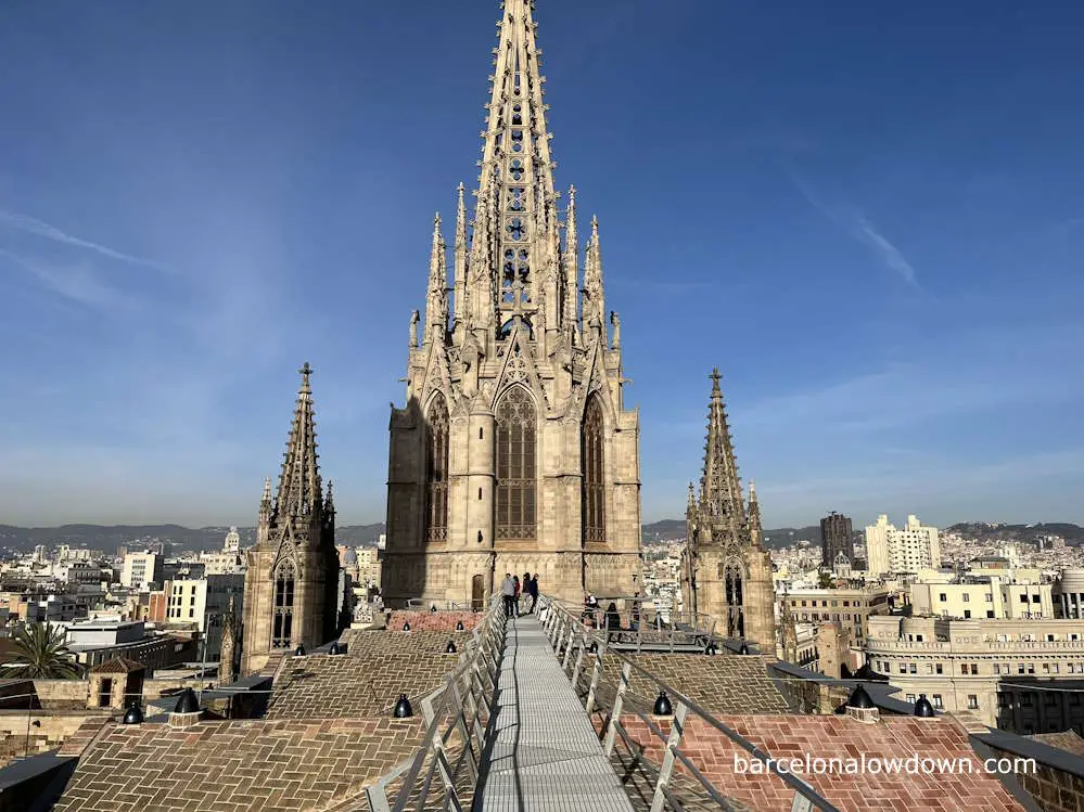 The main tower of Barcelona Cathedral