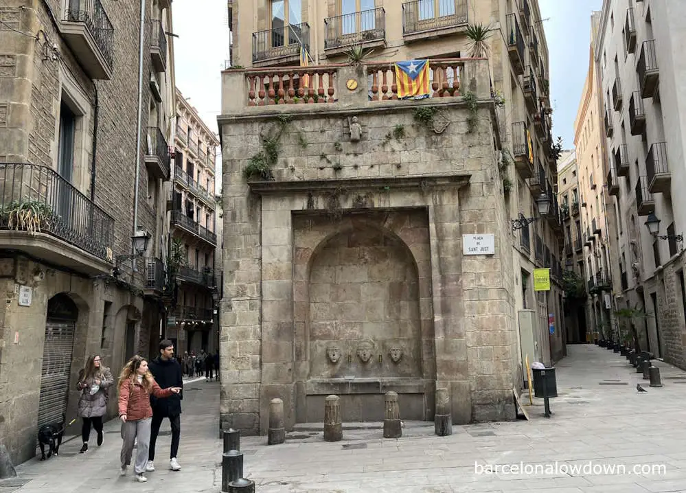 The medieval fountain of Saint Just in Barcelona's Gothic Quarter