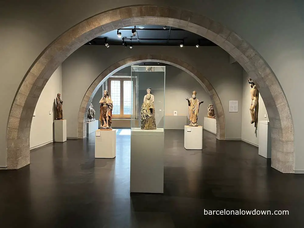 Medieval statues in the Frederic Marès museum, Barcelona