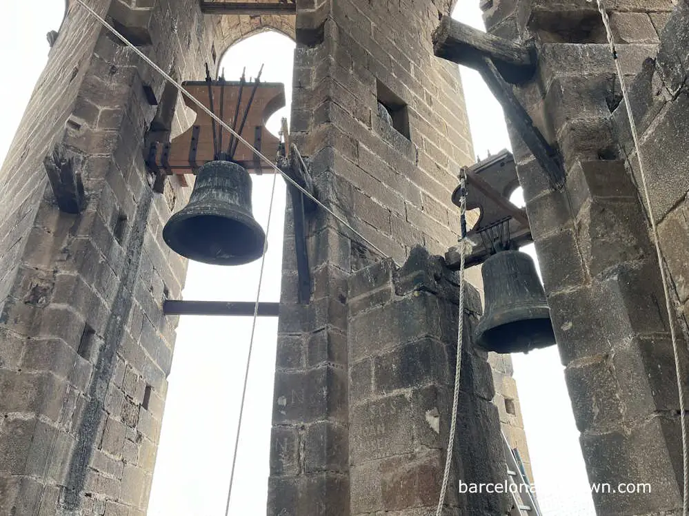 bells in the bell tower of Santa Maria del Pi, Barcelona