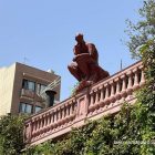 A polystyrene replica of The Thinker by Auguste Rodan