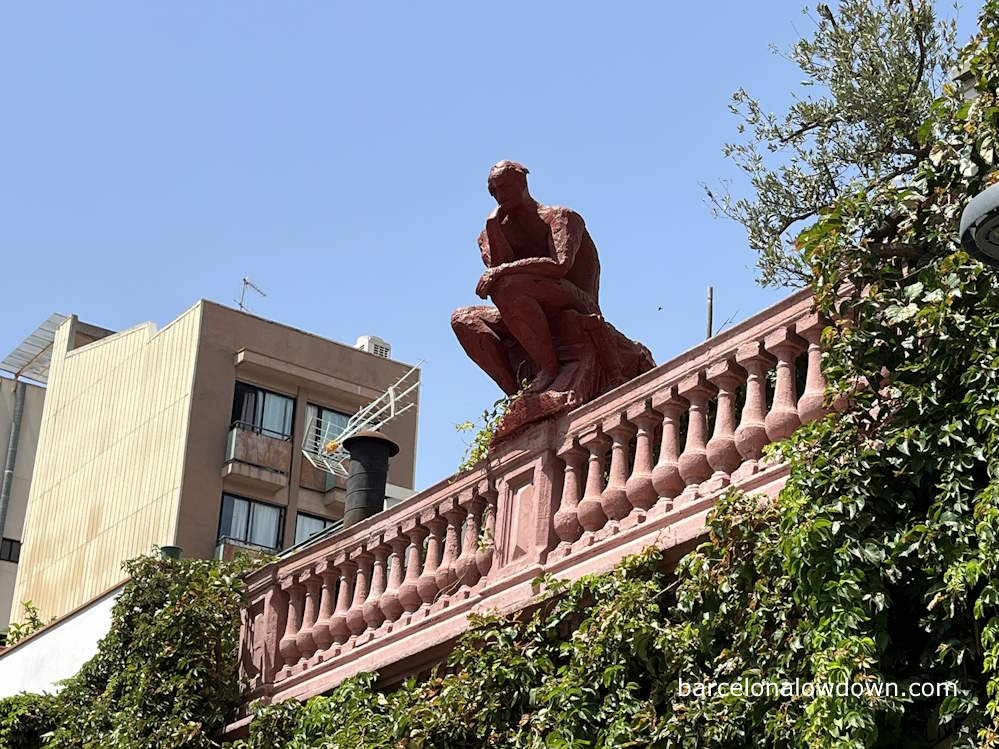 A polystyrene replica of The Thinker by Auguste Rodan