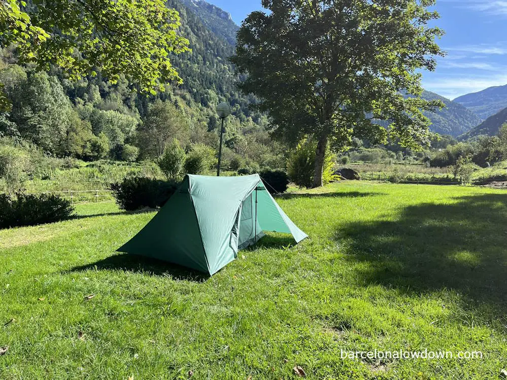 A tent in the mountains near Montsegur