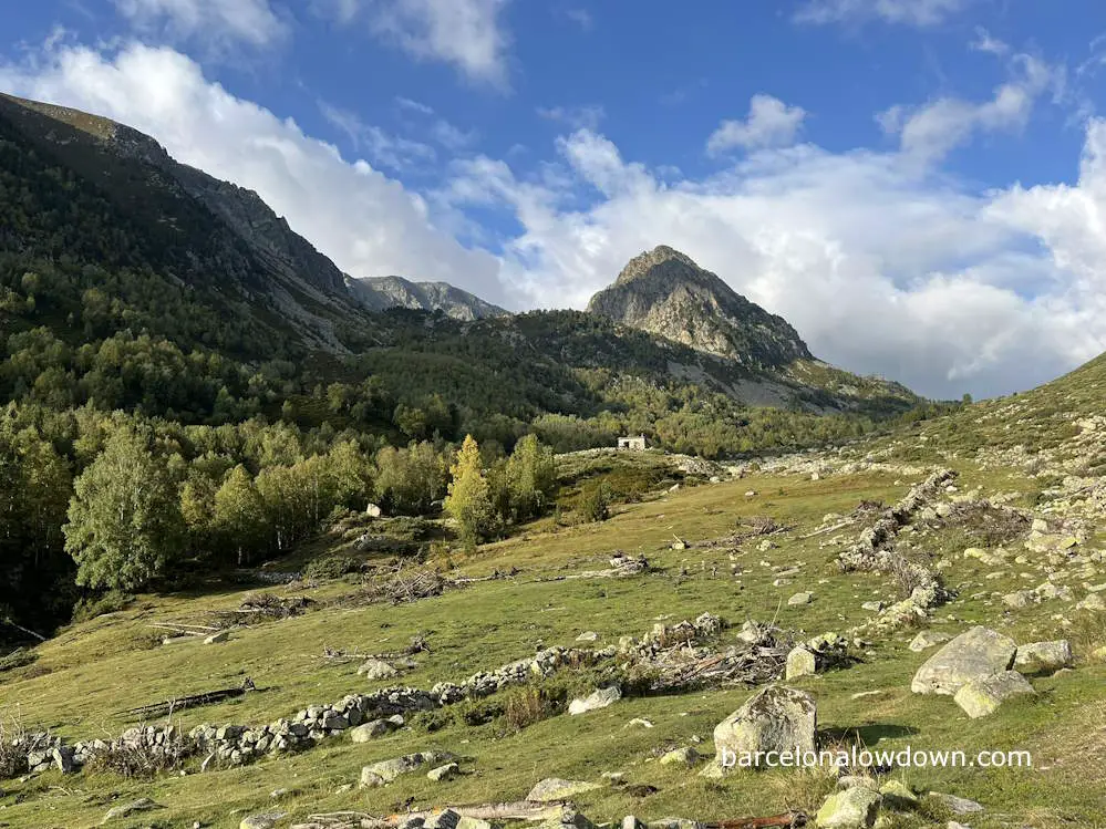 A mountain hut in the Pyrenees mountains