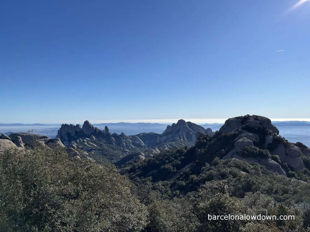 Panoramic views from Sant Jeroni's peak, Montserrat